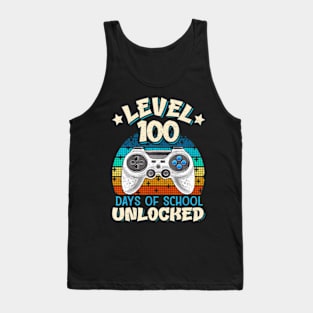 Level 100 Days Of School Unlocked 100th Day Video Gamer Tank Top